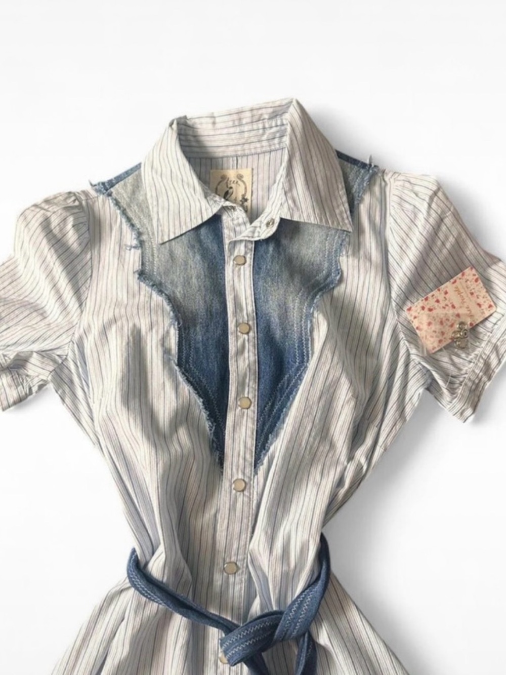 Free People Western Denim Mini Dress - Picture 2 of 4